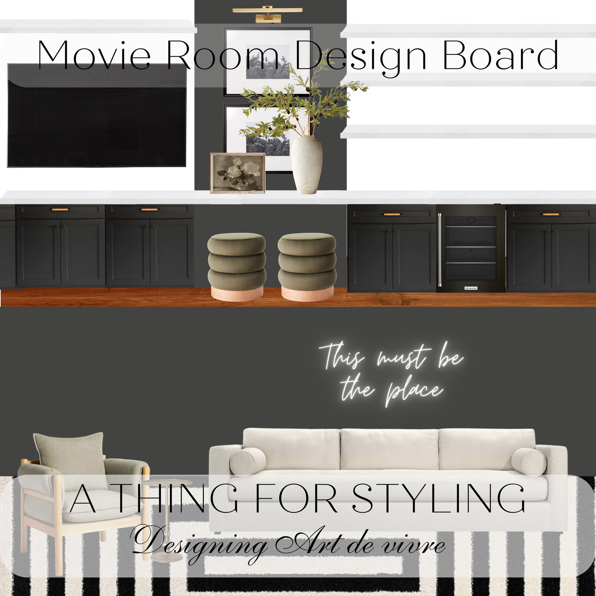 Simple Gold and Gray Modern Vision Board Creator – La Design Boutique