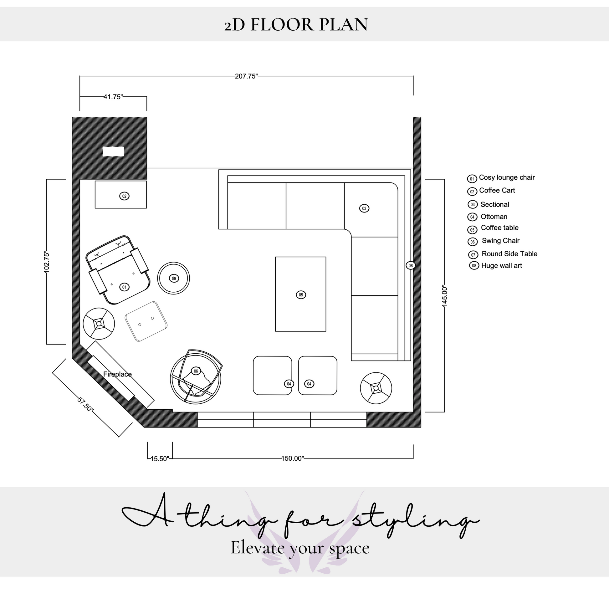 2d Room Floor Plan 1 E